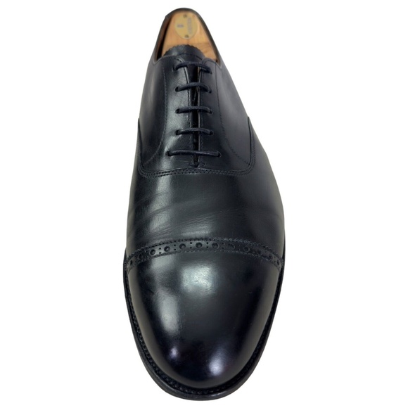 Turnbull & Asser Black Oxford Leather Captoe Dress Shoes Made in England Mens 10 main image 11